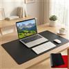 Generic Tappetino per mouse da scrivania, grande, 60 x 30 cm, double face, per tastiera e mouse, antiscivolo, superficie impermeabile, per ufficio e casa (nero e rosso)