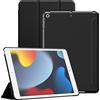 JETech Custodia per iPad 9ª/8ª/7ª Gen 10,2, Nero | Cover per 10,2 2021/2020/2019 Modello, Guscio Posteriore Rigido, Finitura Soft Touch, Protezione Antiurto