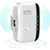 Sfunpu Ripetitore WiFi Potente per Casa Amplificatore WiFi 2024 Più Recente WLAN Ripetitore WiFi Extender 300Mbit/s 2.4GHz, Porta LAN, Supporta Modalità Ripetitore/Router/AP