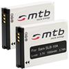 mtb more energy 2x batteria SLB-10 A per Samsung ES50, ES55./JVC ADIXXION/Toshiba X-Sports/Silvercrest + Altri. (S. lista)