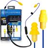 Plugfones Liberate 2.0 - Auricolari Bluetooth per lavoro, conformi all'OSHA, senza fili, protezione dell'udito NRR da 29 dB, tappi per le orecchie con isolamento acustico e microfono e controlli (blu