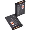 DSTE 2-Pacco Ricambio Batteria per Olympus Li-60B FE-370 Pentax D-LI78 Optio L50 M50 M60 S1 V20 W60 W80 Nikon EN-EL11 Coolpix S550 S560 Ricoh DB-80 R50 Sanyo DB-L70 Xacti VPC-E10