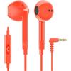 LUDOS FEROX Auricolari In-Ear Cuffie, Cuffiette con Filo e Microfono, 5 Anni di Garanzia, Cuffie Isolamento Acustico, Cuffiette Cellulare, Jack 3,5 mm per iPhone, Apple, Samsung, Huawei - Corallo