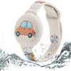 Dingfeiyu Braccialetto per Apple AirTag Impermeabile, Anti-smarrimento e Anti-graffio Custodia Cover AirTag per Bambini, Adolescenti, Anziani (macchina beige)