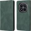 Vaitasy Business Custodia per Xiaomi Redmi Note 15 Pro+ 5G - Verde | Forte Funzione Magnetica Cover con Slot per Carte Elegante Monocolore Design per Ufficio e Viaggio