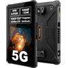 Blackview 5G Tablet Rugged Active 12 Pro, Proiettore 1080P 120″, Batteria 30000mAh, Lampada da Campeggio 400lm, 11″ FHD+, Android 15 IP68/IP69K Tablet, 36GB+256GB, Dual SIM 5G, 108MP+50MP, NFC GPS