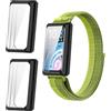 GIOPUEY Cover Compatibile con Huawei Band 11 PRO, [2 Pezzi] Soft TPU, Shock Resistant Custodia - Black+Black