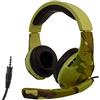 Tucci Cuffie Gaming con Microfono a Condensatore - Driver 40mm Jack 3.5mm Cavo Telato - Verde chiaro camouflage