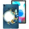 Generico DayQiQiPu Cover per Realme Pad 10,4 Pollici 2021 Model No, RMP2102/RMP2103 Custodia Anti-Caduta Ultrasottile in TPU Morbido Che assorbe Gli Urti(Farfalla Luna Piena)