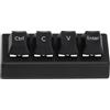 Tosuny Mini Tastierino a 4 Tasti, Tastierino Rapido Ctrl/C/V/Invio con una Sola Mano, Tastierino OSU Programmabile Personalizzato, Tastiera Macro da Gioco Meccanica per Dos, OS X