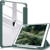 FINTIE Custodia per iPad Air 3a Gen 10.5 (2019) / iPad Pro 10.5 (2017) | [con Portapenne] Antiurto Sottile Cover Posteriore Trasparente Custodia con Auto Sveglia/Sonno, Midnght Verde