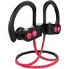 Shedirmuc Cuffie Bluetooth Sport In Ear con 16 ore di gioco/IPX7 Impermeabile/Basso Stereo Sound, Cuffie Sportive con Microfono per Jogging/Corsa