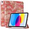 ProCase Cover iPad A16 11 Gen 11 Pollici 2025/iPad 10 Gen 10,9 Pollici 2022 | Custodia iPad (A3354 A3355 A3356 A2696 A2757 A2777) Auto Svegliati/Sonno con Portapenna -Camo Rosa
