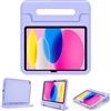 ProCase Custodia iPad A16 11 Generazione 11 Pollici 2025/10 Generazione 10,9 Pollici 2022 per Bambini, Cover Antiurto con Maniglia Convertibile -Viola Chiaro