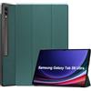 Kepuch Custer Cover per Samsung Galaxy Tab S10 Ultra 14.6 X920 X926B / S9 Ultra X910 X916B X918U / S8 Ultra X900 X906,PU-Pelle Case Custodia - Verde