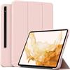 MGUEIAO Cover Compatibile con Samsung Galaxy Tab S7 11, Custodia in Pelle PU Ultrasottile con Supporto Trifold, Retro in TPU Morbido, Antiurto - Pink