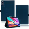 yystao Custodia per tablet DOOGEE TAB G6 MAX da 13,4 pollici, yystao in pelle PU, compatibile con DOOGEE Tablet G6 MAX - Cinghia da polso, design completamente avvolgente pelle testurizzata blu