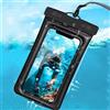 Generic 1 borsa impermeabile universale per cellulare con corda per appendere il cellulare, borsa asciutta per spiaggia e sport all'aria aperta, 22,5 x 11,5 x 1,2 cm (nero)