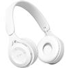 Fiauli Cuffie da gioco Y08, HiFi stereo Bluetooth con microfono, cuffie Bluetooth 5.0 vivavoce per chiamate sportive e casa-bianco