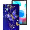 Generico DayQiQiPu Cover per Realme Pad 10,4 Pollici 2021 Model No, RMP2102/RMP2103 Custodia Anti-Caduta Ultrasottile in TPU Morbido Che assorbe Gli Urti(Farfalla Blu)