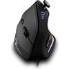 Zelotes Mouse verticale con barra di controllo, mouse ergonomico 10.000 dpi, 11 pulsanti RGB, mouse da gioco cablato ottico per computer portatile, PC, nero