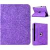 ONETHEFUL Custodia Rotante per Samsung Galaxy Tab S10 Lite / S10 FE / S9 FE 10.9-Inch / S9 11-Inch - Pelle PU Protettiva con Rotazione 360°, Supporto, Scomparti per Carte e Portapenne | Viola