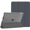 FINTIE Cover per iPad 9a/8a/7a Generazione 10,2 Pollici (2021/2020/2019) | con Portapenne - Sottile Leggero Opaca Trasparente Posteriore Custodia con Auto Sveglia/Sonno, Grigio