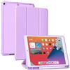 Generic Custodia compatibile con iPad da 10,2 pollici 2021/2020/2019, custodia con portapenne, custodia protettiva con retro in morbido TPU, funzione auto sleep/wake, viola chiaro