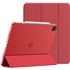JETech Custodia per iPad Pro 12,9 6ª/5ª Gen (2022/2021), Rosso | Cover Retro Traslucido Sottile, Supporto Tri-Pieghevole, Auto Svegliati/Sonno, Protezione Antiurto Leggera
