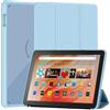 XiflLife Custodia sottile per tablet Amazon Kindle Fire HD 10 e 10 Plus (10,1 pollici 13a/11a generazione 2023/2021), in pelle PU con supporto a tre ante in policarbonato trasparente posteriore a doppio