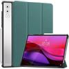 SATURCASE Custodia per Lenovo Yoga Tab Plus 5.0 / Lenovo Yoga Pad Pro 12,7, in pelle PU, pieghevole, sottile, leggera, con funzione di accensione e spegnimento automatico, colore: verde