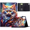 Generico DayQiQiPu Cover per Lenovo Tab Idea / K11 Gen 2 TB336ZU, TB336FU (11,0 Pollici) in pelle PU Custodia con Supporto a Portafoglio Caso Serie Fantasia Cromatica Ribaltabile Guscio e Auto Wake/Sleep, 03