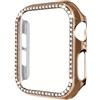 Generic Custodia scintillante da 45 mm, 44 mm, 42 mm, 41 mm, 40 mm, 38 mm, compatibile con Apple Watch Series 9/8/7/6/5/4/3/2/1 (oro rosa, 44 mm)
