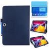MEIYOUQI Custodia per Samsung Galaxy Tab 4 10.1 Inch 2014 (SM-T530 T535 T531 T537),Sottile Pelle Multi-angli Stand Protezione totale Tablet Cover Caso Con Penna Stilo, Pellicola Per Schermo (Blue)
