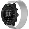 GIOPUEY Cinturini Magnetica Compatibile con Suunto Core 2, Cinturino in Acciaio Inossidabile Intrecciato [Magnetico] - Silver