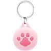 AXFEE Airtags in Silicone Lavabile, Porta Air Tag per GSP Apple | Airtag Cover per Chiavi Zaini e Animale, Portatile, Anti-graffio, Mantiene un Segnale Forte- Rosa Zampa Gatto