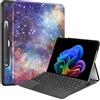 Generico DayQiQiPu Custodia per Microsoft Surface Pro 12 (12,0 Pollici) in Pelle PU Ultra Sottile, Guscio Protettivo con Supporto Pieghevole, Custodie Protettiva Multiangolo Antiurto - Galattico Stellato