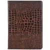 DMaos iPad 9th 8th 7th Gen 10.2 inch Case for Women, iPad Air 3rd/iPad Pro 10.5 inch Case, DMaos Crocodile Synthetic Leather Stand Folio Smart Cover - Brown