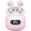 Drsaec Cuffie Bluetooth 5.3, Auricolari Bluetooth HiFi Stereo Cuffie Wireless In Ear con ENC Mics, Cancellazione Rumore Cuffiette Senza Fili Sport IP7 Impermeabili, Auricolare Wireless LED Display 42H Pink