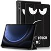 Yiernuo Custodia per Samsung Galaxy Tab S9 FE+/Tab S9 FE Plus/Tab S9 Plus 12,4 Pollici SM-X610/X616 X810/X816B/X818U Tablet,Ultra Sottile Cover con Funzione Supporto e Auto Sveglia/Sonno,Don't Touch