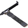 JMT ADT-K49SQ - Cavo esterno PCIe 5.0 x4 da NVMe a OcuLink SFF-8611/8612, adattatore PCIe 5.0 x4, 128 Gbps, con chip per scheda grafica (K49SQ-BK-02 5.0,15 CM)