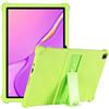 LEHEE Custodia per Samsung Galaxy Tab A8 2021, Silicone Morbido Skin Leggero Custodia Protettiva per Bambini Supporto Cover per Samsung Galaxy Tab A8 2021 10,4 Pollice, Verde