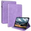 LSPCASA Custodia per iPad 9.7 Zoll 6.Generation 2018/5.Generation 2017 A1954 A1893 A1823 A1822 PU Leather Cover Con Portapenne Supporto Folio Wallet Tablet Cover per iPad 9.7 Zoll 6 Gen/5 Gen Viola