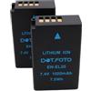Dot.Foto 2 x Dot.Foto EN-EL20, EN-EL20a Premium 7.4v / 1020mAh Batteria Ricaricabile per Nikon 1 Series J1, J2, J3, S1, AW1, Coolpix A, P950, P1000, P1100, Blackmagic Pocket Cinema Camera