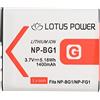 LOTUS POWER Batteria Ricambio NPBG1 NP-BG1, Batteria ricaricabile agli Ioni di Litio da 1400 mAh NPFG1 NP FG1 per Sony Cyber-shot DSC-W35 / DSC-N1 / DSC-T100 / DSC-HX30V / DSC-HX9V / DSC-WX10