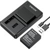 ENEGON Batterie NP-W126S/NP-W126 (2 pezzi) per Fujifilm XT30III, XM5, X100V, X100VI, X-T1/T3/T100, X-A1, X-E1, X-E2, X-E3, X-M1, X-Pro1, HS30EXR, HS35EXR, HS50EXR, con caricabatteria USB doppio
