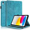 Succtopy Custodia per iPad 11 Generazione A16 11 Pollici 2025/iPad 10 Generazione 10.9 Pollici 2022 Cover in Pelle PU con Porta Penna Custodia Protettiva con Funzione di Supporto Case Blu