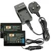 QIAO JIN LIN DSTE® Caricabatterie DC04U + 2x NP-FH50 Batteria per Sony NP-FH30, NP-FH40, NP-FH50 and Sony Cyber-shot DSC-HX1, DSC-HX100V, DSC-HX200V, DSC-HX200VB, DCR-30, DCR-DVD103, DCR-DVD105, DCR-DVD105E, DCR-DVD106, DCR-DVD106E, DCR-DVD108, …