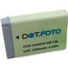 Dot.Foto NB-13L Premium 3.6v / 1250mAh Batteria Ricaricabile per Canon PowerShot G7X, G7X Mark II, G7 X Mark III,SX720 HS, SX730 HS, SX740 HS, SX620 HS, G1X Mark III,G9X, G9X Mark II