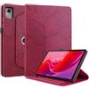 Succtopy Cover Compatibile con Lenovo Idea Tab 11 Pollici 2025 TB-336ZU TB-336FU Cover in Pelle PU con 360 Gradi di Rotazione Custodia Protettiva con Porta Penna per Lenovo Idea Tab 11 Rosso